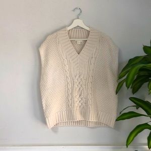 White sweater vest